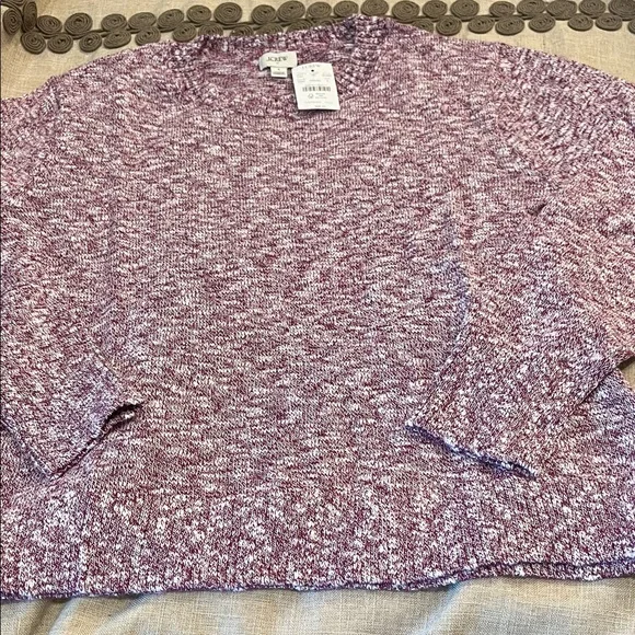 J. Crew Magenta Grape Crewneck Beach Sweater/NWT/S - Picture 4 of 10